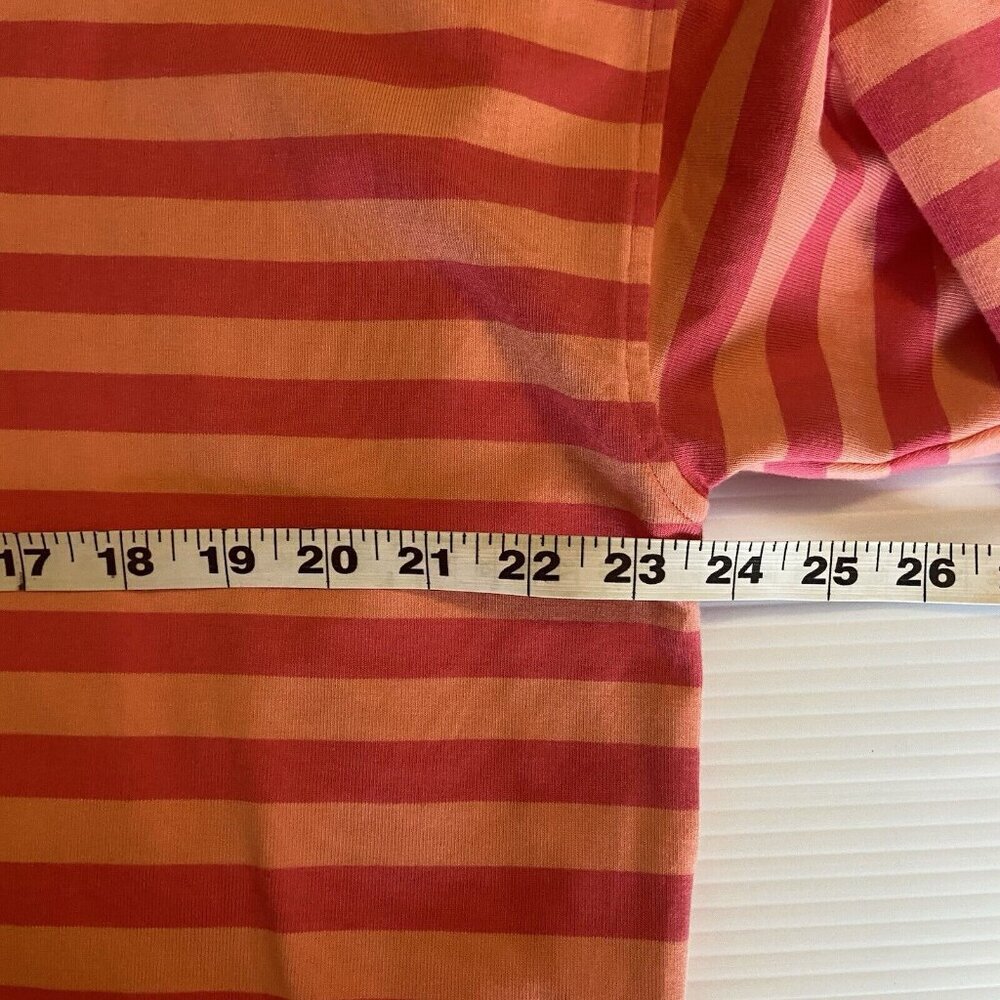 Vineyard Vines 3/4 Sleeve Shirt Pink Orange Stripes Resortwear Women’s M Preppy - Picture 9 of 10
